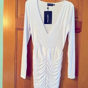 White pretty little thing body on dress